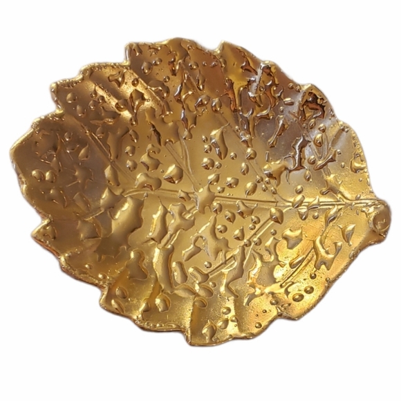 Mid Century Modern 22k Gold Trinket Dish